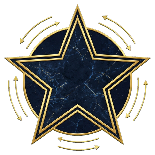 Estrela das cinco dimensões — racional, emocional, social, física e espiritual